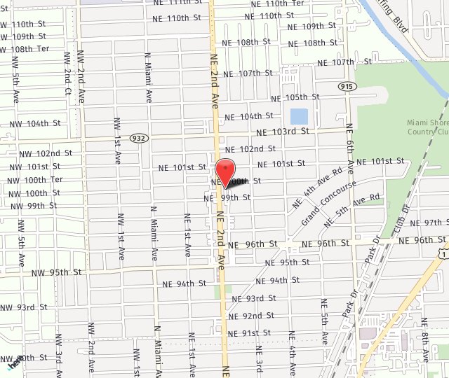 Location Map: 9999 NE 2nd Ave Miami Shores, FL 33138